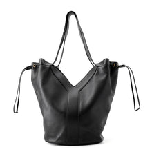 将图像加载到图库查看器中，SAINT LAURENT PARIS Y Hobo Tote Bag Black833160 Leather Size Large
