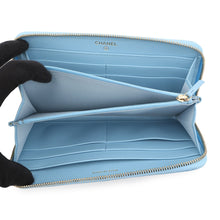Load image into Gallery viewer, CHANEL CHANEL19 Zip Around Chozai Cloth Light BlueAP1063 Lambskin
