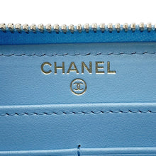 Load image into Gallery viewer, CHANEL CHANEL19 Zip Around Chozai Cloth Light BlueAP1063 Lambskin
