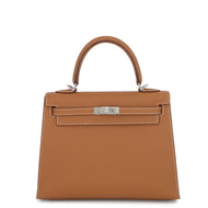 HERMES Kelly Sellier Gold Epsom Size 25