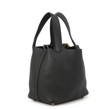 将图像加载到图库查看器中，HERMES Picotin Lock Black Taurillon Clemence Size PM
