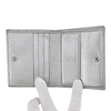 Load image into Gallery viewer, PRADA Folded wallet Silver1MV204 Leather

