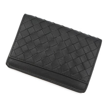 将图像加载到图库查看器中，Bottega Veneta INTRECCIATO Card Case Black Leather
