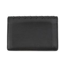 将图像加载到图库查看器中，Bottega Veneta INTRECCIATO Card Case Black Leather
