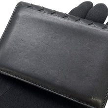 将图像加载到图库查看器中，Bottega Veneta INTRECCIATO Card Case Black Leather
