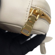 将图像加载到图库查看器中，MIUMIU Embossed Logo Bag Charm Ivory5NR036 Leather
