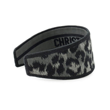 Load image into Gallery viewer, Dior Leopard Logo Headband Black/Gray Canvas
