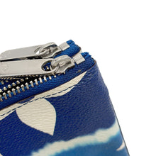 将图像加载到图库查看器中，LOUIS VUITTON Pochette Double Zip BlueM69124 LV Escale
