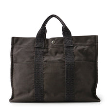Load image into Gallery viewer, HERMES Her Line Tote Bag Gray Canvas Size MM
