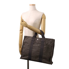 Load image into Gallery viewer, HERMES Her Line Tote Bag Gray Canvas Size MM
