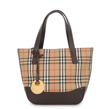 将图像加载到图库查看器中，BURBERRY Nova Check Handbag Beige/Brown Canvas Leather
