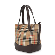 将图像加载到图库查看器中，BURBERRY Nova Check Handbag Beige/Brown Canvas Leather
