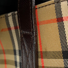 将图像加载到图库查看器中，BURBERRY Nova Check Handbag Beige/Brown Canvas Leather
