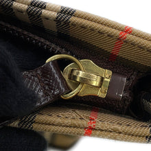 将图像加载到图库查看器中，BURBERRY Nova Check Handbag Beige/Brown Canvas Leather
