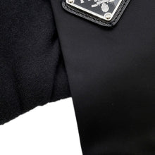 Load image into Gallery viewer, PRADA Triangle Logo Tie Black 100% recycled Polyamide
