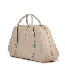 将图像加载到图库查看器中，LOEWE Senda Travel Bag Beige Leather
