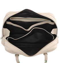 将图像加载到图库查看器中，LOEWE Senda Travel Bag Beige Leather
