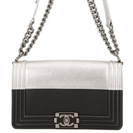 CHANEL Boy Chanel ChainShoulder Bag Black/SilverA67086 Leather Size 25