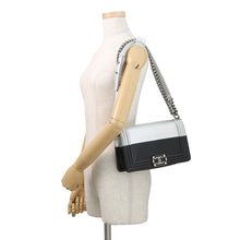 Load image into Gallery viewer, CHANEL Boy Chanel ChainShoulder Bag Black/SilverA67086 Leather Size 25
