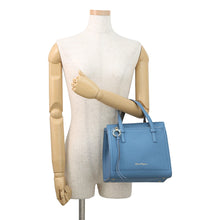 Load image into Gallery viewer, Ferragamo Amy Gancini 2WAY Handbag Blue21F478 Leather
