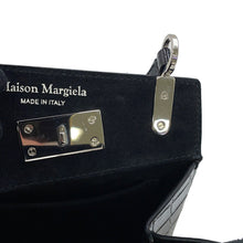 将图像加载到图库查看器中，Maison Margiela Maison Margiela Snatched 2-Way Handbag Gray/BlackS58WG0168P4517P8013 Embossed Leather Size Small
