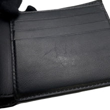 将图像加载到图库查看器中，Bottega Veneta Maxi INTRECCIATO Bifold Wallet Compact Billfold Black Leather
