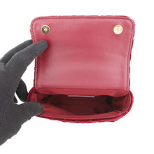 Load image into Gallery viewer, DOLCE&amp;GABBANA Logo Studded 2WAY Pouch Bordeaux Velour
