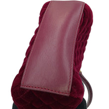 Load image into Gallery viewer, DOLCE&amp;GABBANA Logo Studded 2WAY Pouch Bordeaux Velour
