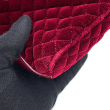 Load image into Gallery viewer, DOLCE&amp;GABBANA Logo Studded 2WAY Pouch Bordeaux Velour

