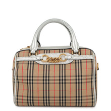 Load image into Gallery viewer, BURBERRY Nova Check Mini Travel Bag Beige/Silver8006443 Canvas Leather
