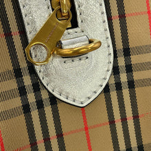 Load image into Gallery viewer, BURBERRY Nova Check Mini Travel Bag Beige/Silver8006443 Canvas Leather
