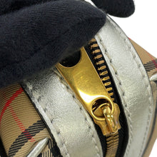 Load image into Gallery viewer, BURBERRY Nova Check Mini Travel Bag Beige/Silver8006443 Canvas Leather
