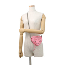 Load image into Gallery viewer, BALENCIAGA Lucagol Heart ChainShoulder Bag Pink722781 Leather
