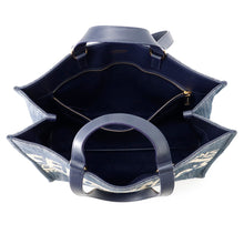 Load image into Gallery viewer, Ferragamo Logo 2-Way Denim Tote Bag Blue Cotton
