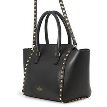 Load image into Gallery viewer, Valentino Garavani Rock Studded 2WAY Tote Bag Black Leather
