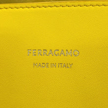 将图像加载到图库查看器中，Ferragamo Charming Logo Tote Bag Yellow217533 770685 Leather Size Small
