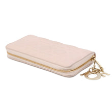 Load image into Gallery viewer, Dior Cannage Lady Dior Round Zip Long Wallet PinkS0007ONMJ_M973 Leather

