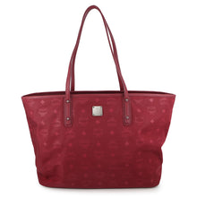 将图像加载到图库查看器中，MCM Visetos Studded Tote Bag BordeauxMWP7ADT63RY001 Nylon Leather
