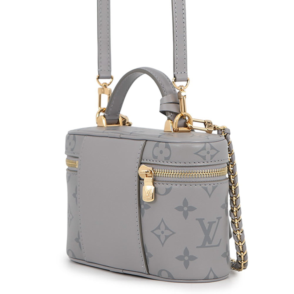 LOUIS VUITTON Vanity Chain Pouch Trianon GreyM12427 Calf Leather