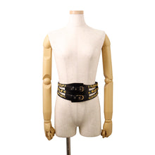 Load image into Gallery viewer, Dior Belt Size 70 Black/Yellow Leather
