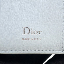 将图像加载到图库查看器中，Dior cannage compact wallet Light BlueS2608PUQA Leather
