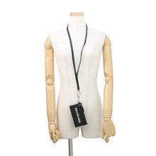 Load image into Gallery viewer, BALENCIAGA Cash Card Case with Key Ring Black/White594548 Leather

