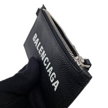 Load image into Gallery viewer, BALENCIAGA Cash Card Case with Key Ring Black/White594548 Leather
