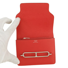 将图像加载到图库查看器中，HERMES Roulis Ruri Slim Rouge Coeur Chevre Myzore Goatskin
