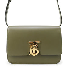 Load image into Gallery viewer, BURBERRY TB logo Shoulder Bag Khaki Leather
