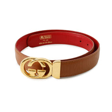 Load image into Gallery viewer, GUCCI Belt Size 70 Brown/Red036・01/79・0964 Leather
