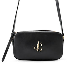 Load image into Gallery viewer, JIMMY CHOO Varenne Shoulder Bag Black Leather
