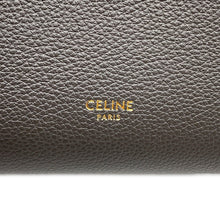 Load image into Gallery viewer, CELINE Sangle Bucket Shoulder Bag Gray189303 Leather Size Small

