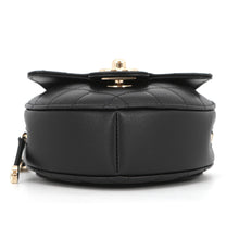 Load image into Gallery viewer, CHANEL Matelasse Heart Chain Shoulder Bag BlackAP2784 Lambskin
