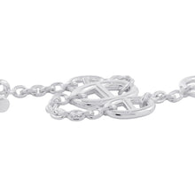 将图像加载到图库查看器中，HERMES Chaine d'Ancre Farandole Bracelet Size XS SV925
